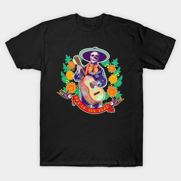 El Cantante_Dia De Los Muertos T-Shirt by spicoli13